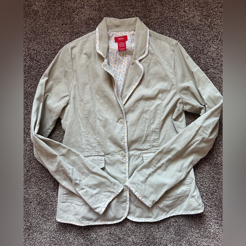 Cream corduroy blazer